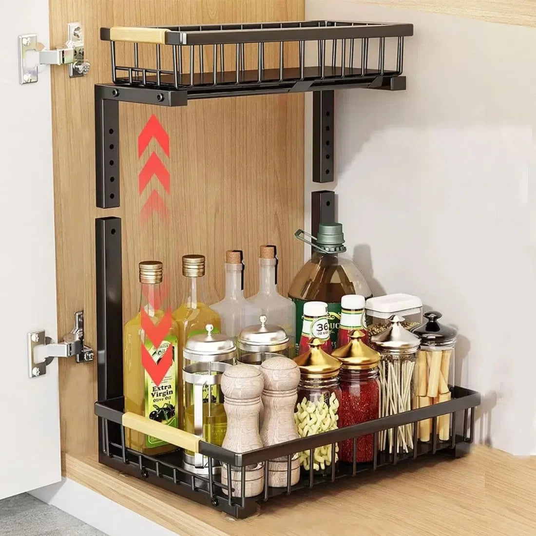 2 In Set Dish Drying Rack And Under Sink Organizer Rack, Large Dish