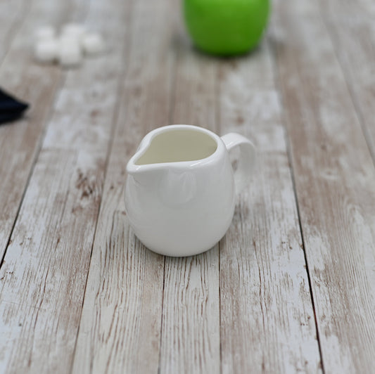 Wilmax Julia Collection White Porcelain Creamer – 5 oz (150 ml)